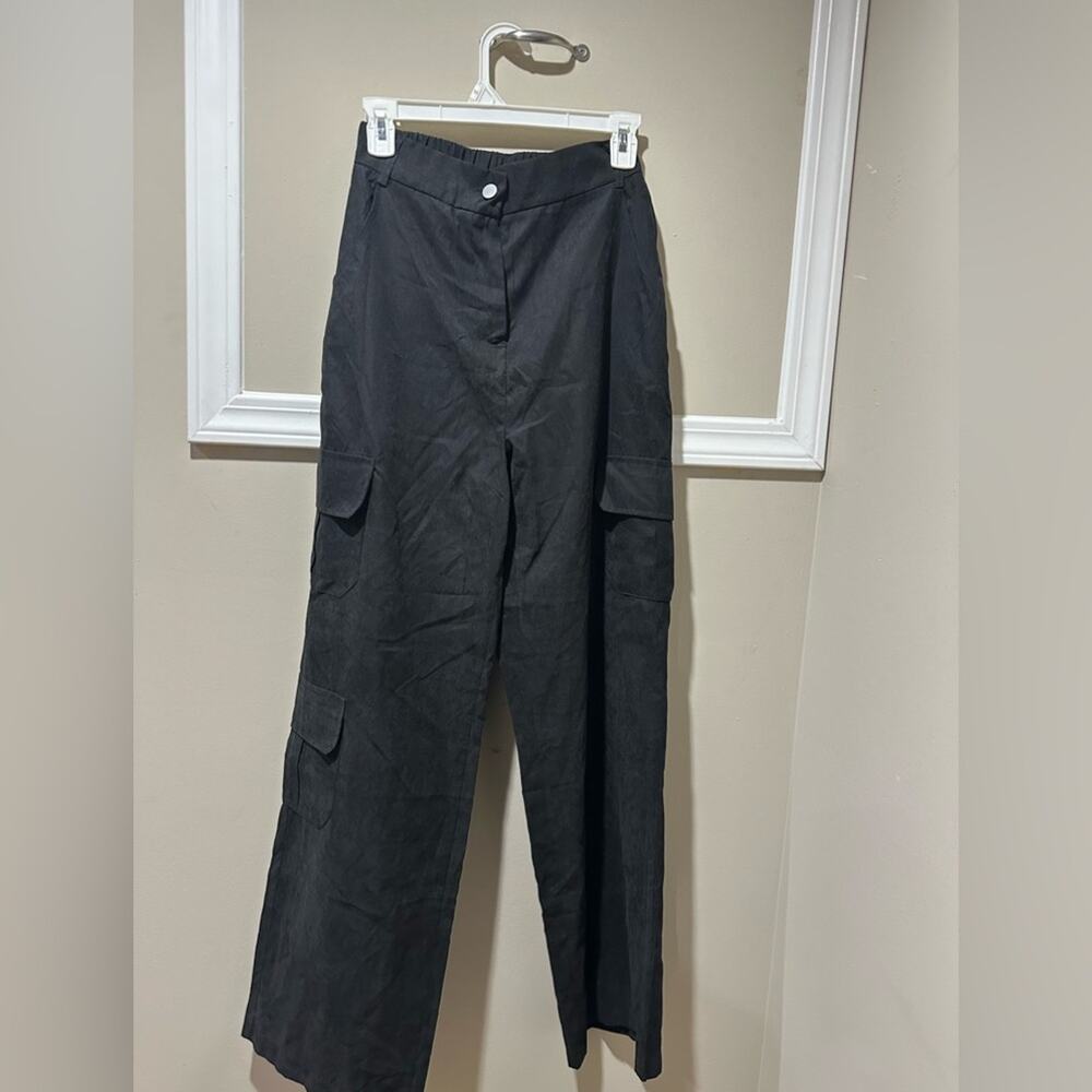 Black Cargo/trousers Pants‎